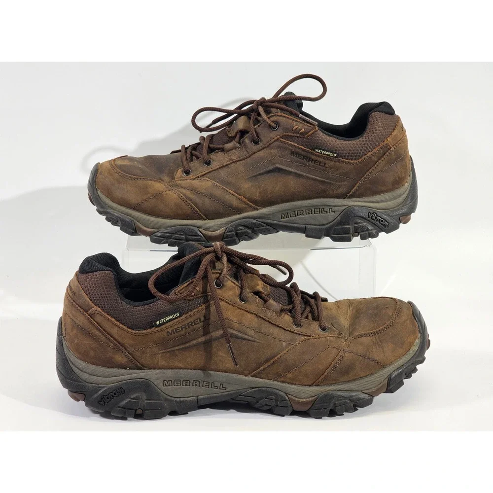 Merrell Men Moab Adventure 3 Waterproof‎ Hiking Shoes Brown Leather J91825 Sz 14
